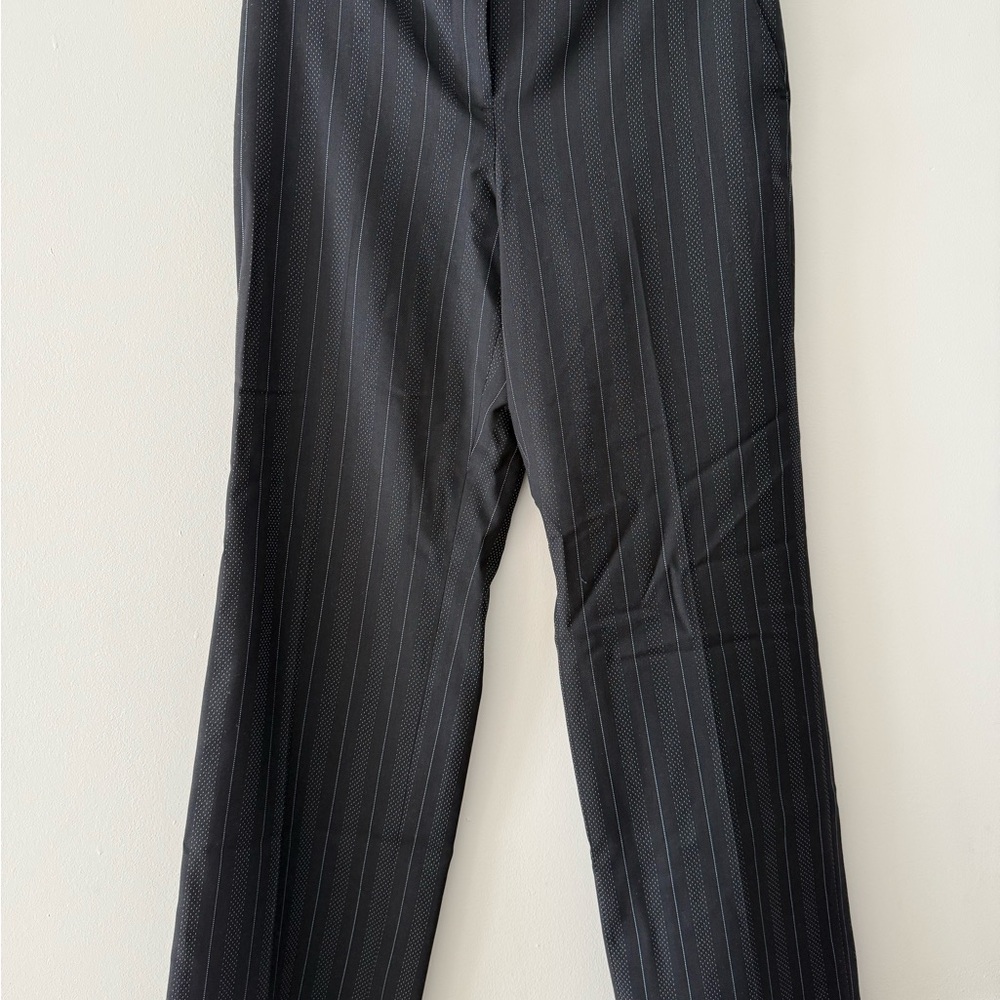 LOFT Black Pinstripe Trousers